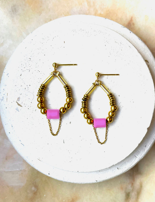 Boucles d’oreille Paulina lila