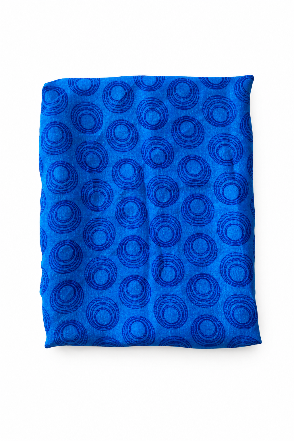 Foulard tube en sari indien recyclé bleu cobalt