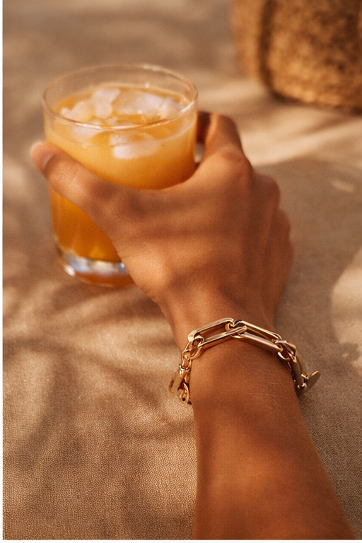 Bracelet en maillons Prestige- Acier Inoxydable doré