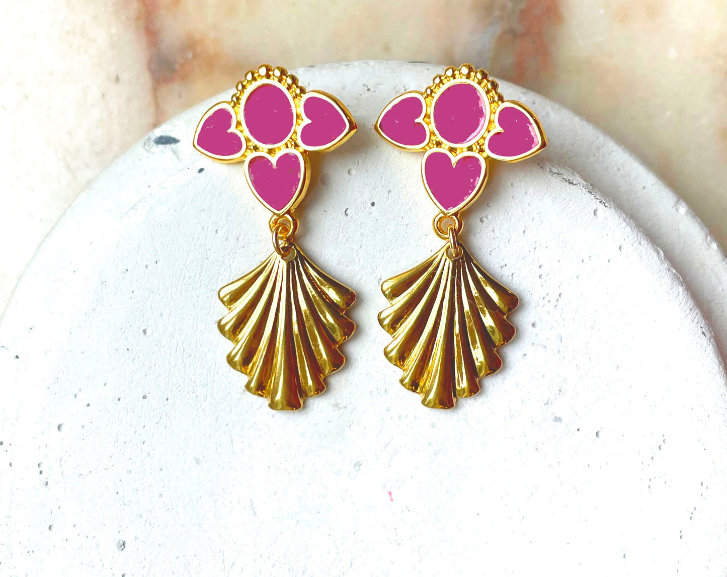 Boucles d’oreille AZELEE rose