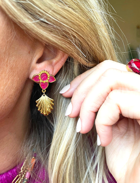 Boucles d’oreille AZELEE rose