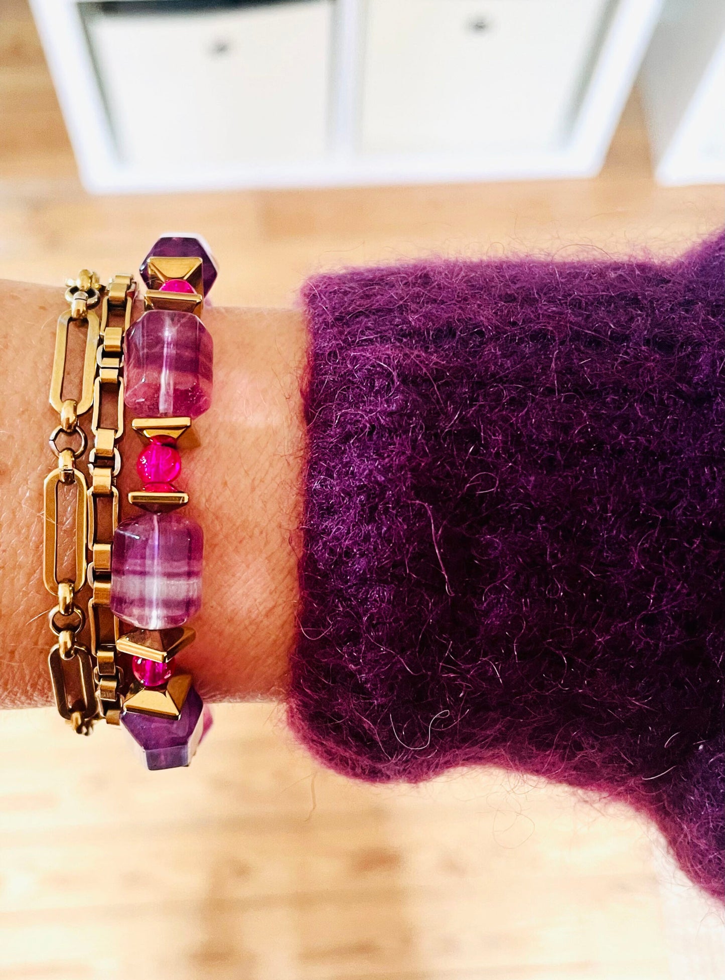 Bracelet SELENE mauve