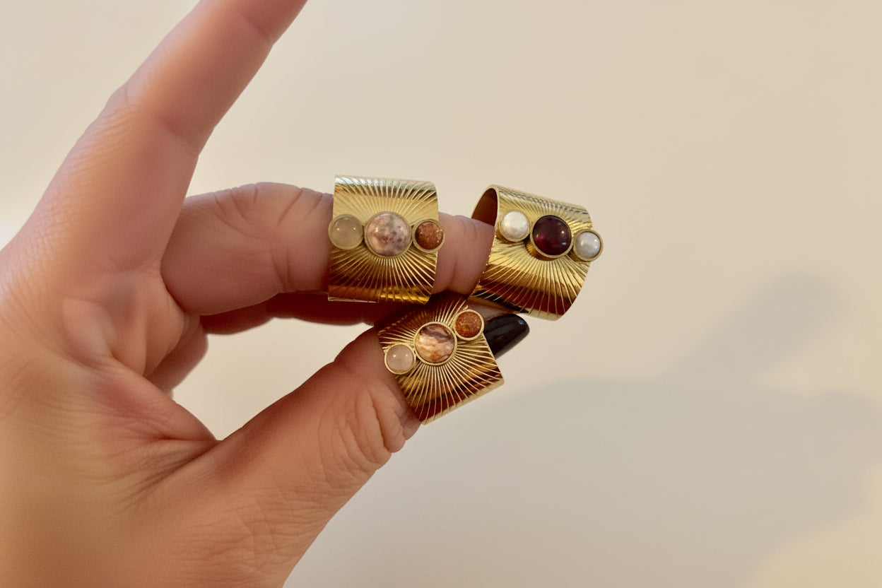 Bague CAPRESE jaspe léopard