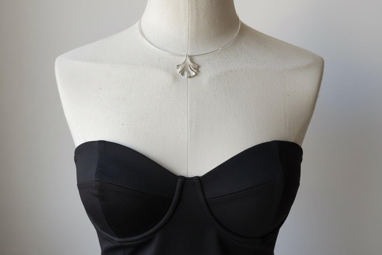 Collier Bohème Ginkgo en Argent 925 – Fait à la Main