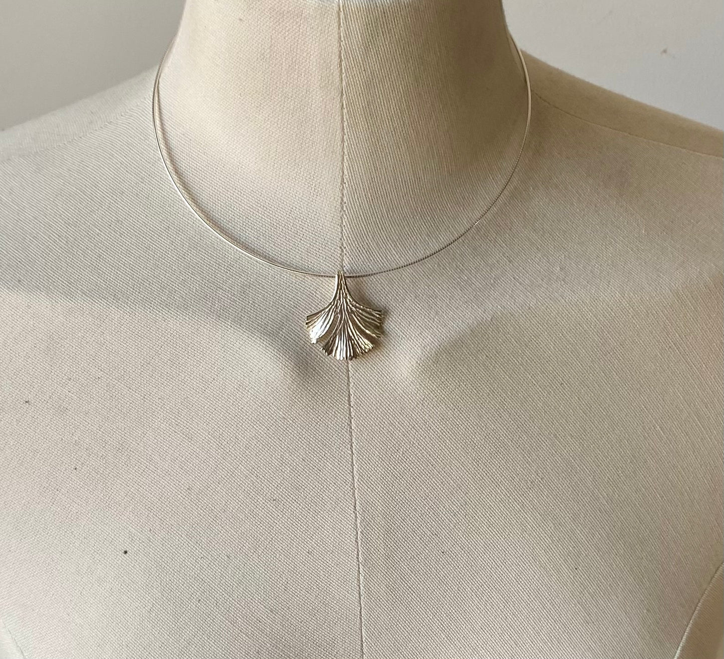 Collier Bohème Ginkgo en Argent 925 – Fait à la Main