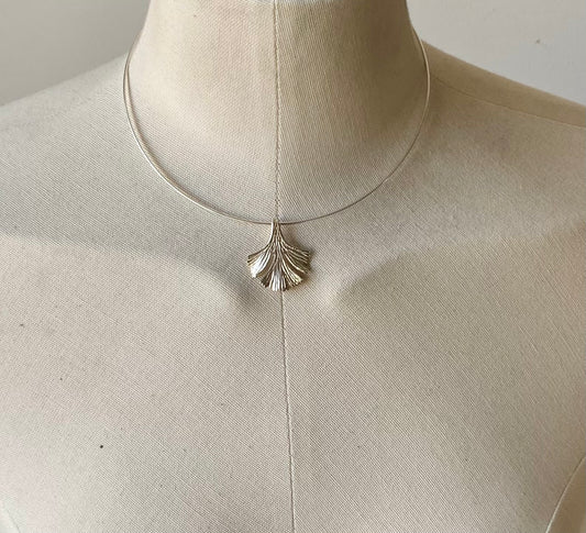 Collier Bohème Ginkgo en Argent 925 – Fait à la Main
