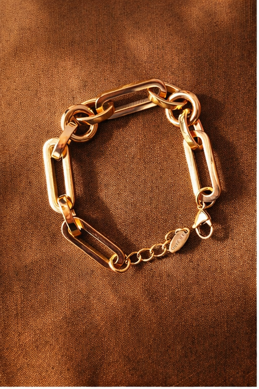 Bracelet en maillons Prestige- Acier Inoxydable doré