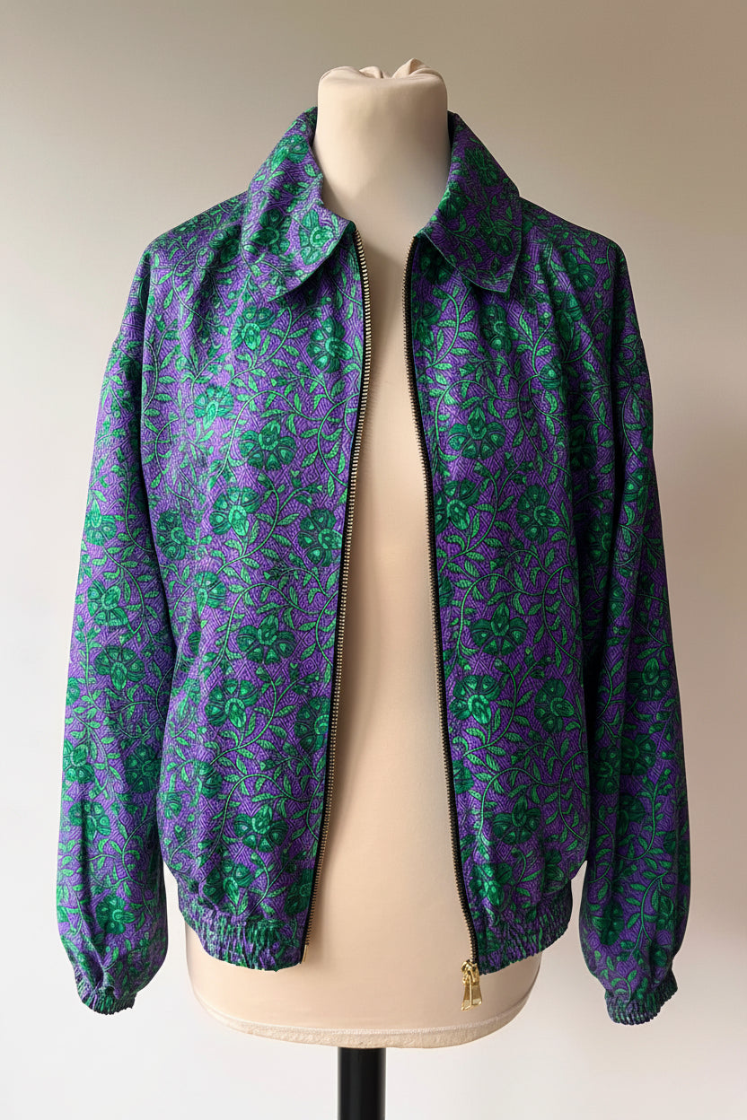 Bombers I Was A Sari Violet & Vert Émeraude Recyclé