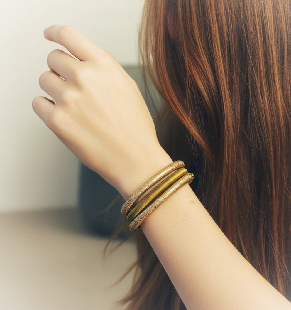 Lot de 3 bracelets bohèmes femme manchette – bijou artisanal  style Marrakech