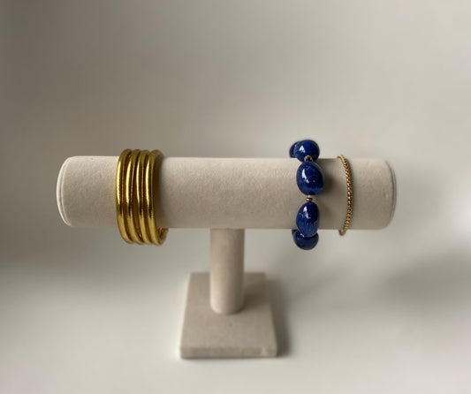 Ovale Nachtblauwe Armband – Ikita