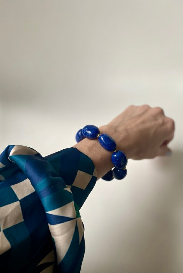 Ovale Nachtblauwe Armband – Ikita