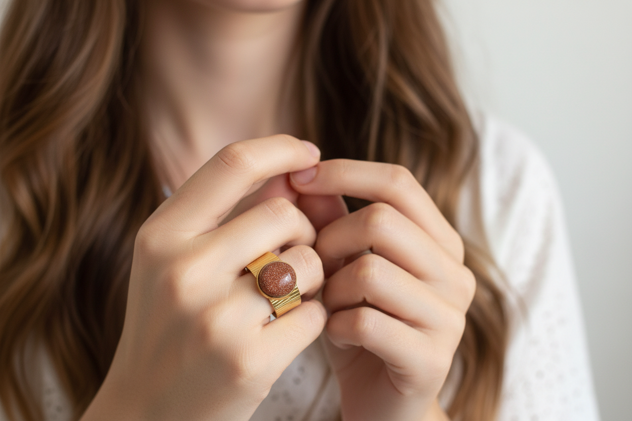 JOYCE-ring met zonnesteen