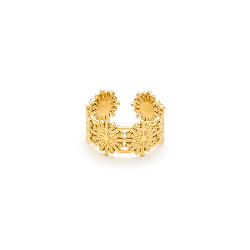 Bague Ajustable “Farandole d’Étoiles” – Acier Inoxydable