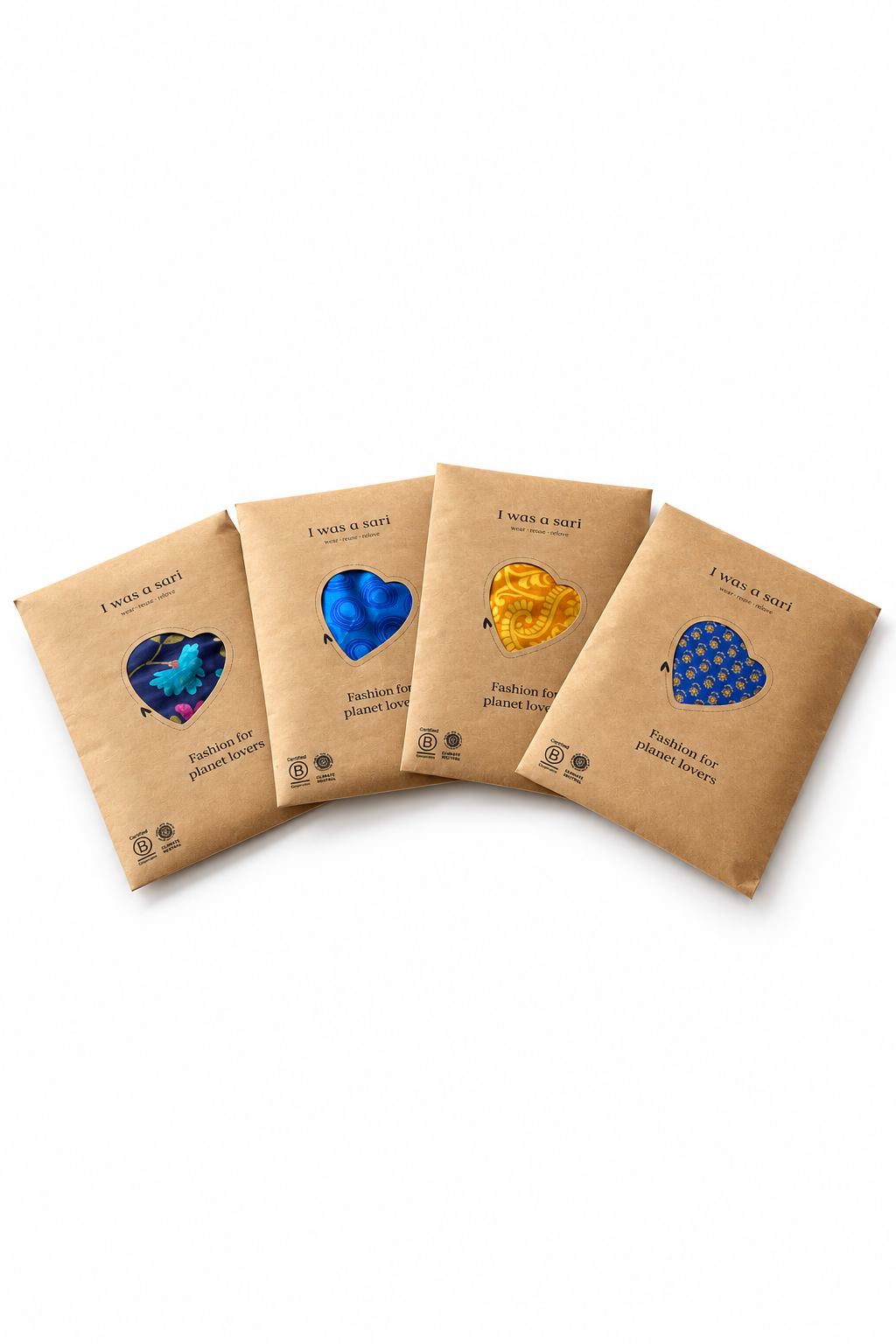 Pochettes I Was a Sari pour foulards et étoles en saris indiens recyclés