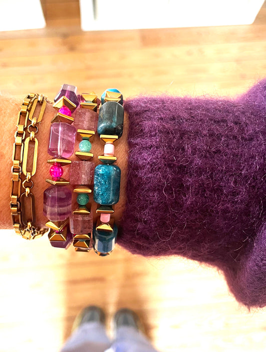 Bracelet SELENE mauve